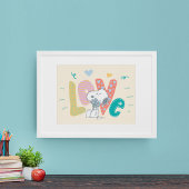 Erdnüsse | Liebe der Snoopy-Blume Poster