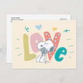 Erdnüsse | Liebe der Snoopy-Blume Postkarte (Vorne/Hinten)