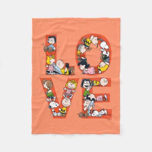 Erdnüsse - LIEBE Fleecedecke (Vorderseite)