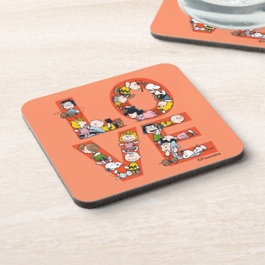 Erdnüsse - LIEBE Getränkeuntersetzer (Linke Seite)