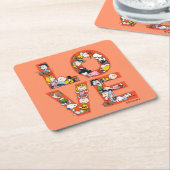 Erdnüsse - LIEBE Rechteckiger Pappuntersetzer (angewinkelt)