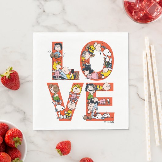 Erdnüsse - LIEBE Serviette (Beispiel)