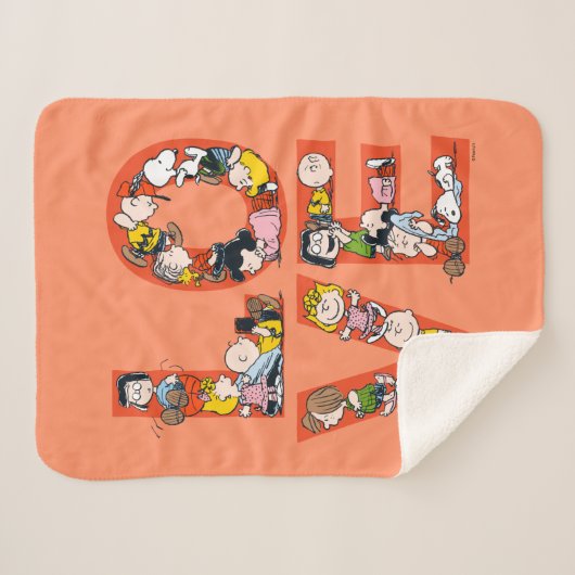 Erdnüsse - LIEBE Sherpadecke (Vorderseite (Horizontal))