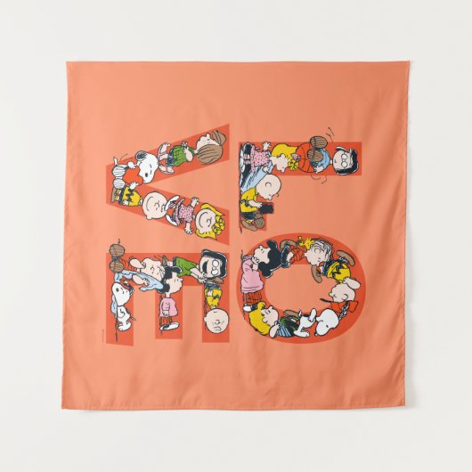 Erdnüsse - LIEBE Wandteppich (Vorderseite (Horizontal))