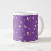 Erdnüsse | Lila Holzherz Jumbo-Tasse (Vorderseite Rechts)