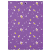 Erdnüsse | Lila Holzherz Klemmbrett (Rückseite)