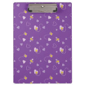 Erdnüsse | Lila Holzherz Klemmbrett (Vorderseite)