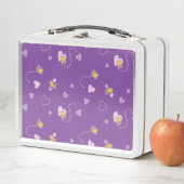 Erdnüsse | Lila Holzherz Metall Brotdose (Beispiel)