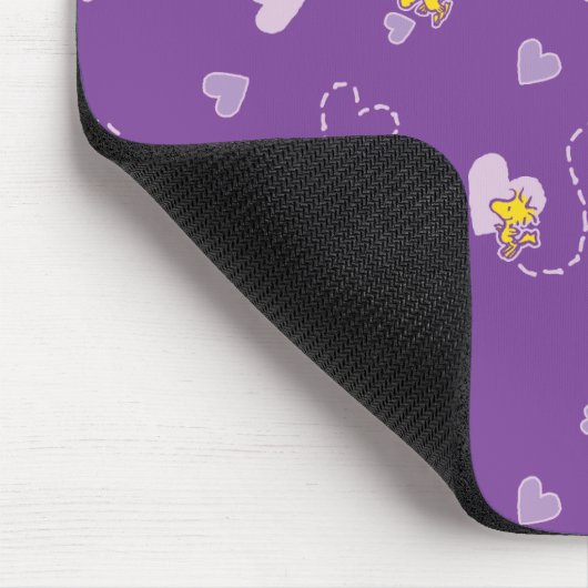 Erdnüsse | Lila Holzherz Mousepad (Ecke)