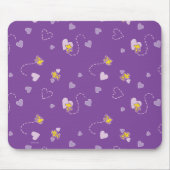 Erdnüsse | Lila Holzherz Mousepad (Vorne)