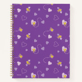 Erdnüsse | Lila Holzherz Notizblock (Vorderseite)