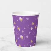 Erdnüsse | Lila Holzherz Pappbecher (Rückseite)