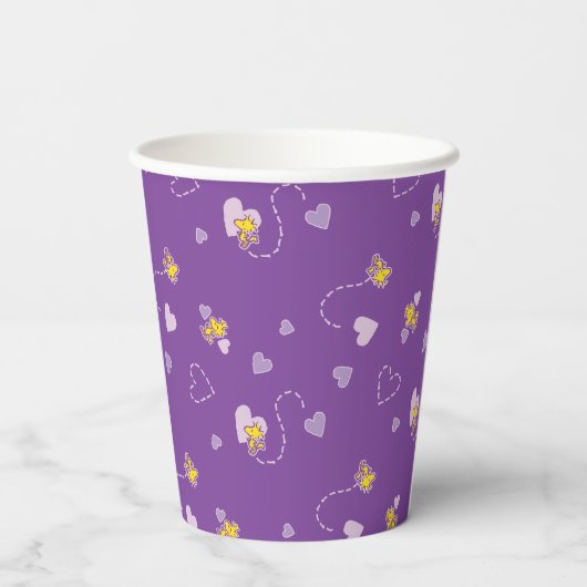 Erdnüsse | Lila Holzherz Pappbecher (Rückseite)