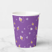 Erdnüsse | Lila Holzherz Pappbecher (Links)