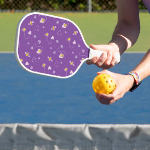 Erdnüsse   Lila Holzherz Pickleball Schläger