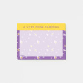 Erdnüsse | Lila Holzherz Post-it Klebezettel (Vorderseite)