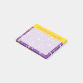 Erdnüsse | Lila Holzherz Post-it Klebezettel (angewinkelt)