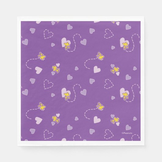 Erdnüsse | Lila Holzherz Serviette (Vorderseite)