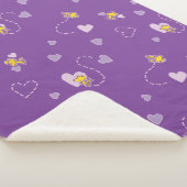 Erdnüsse | Lila Holzherz Sherpadecke (3/4)