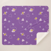 Erdnüsse | Lila Holzherz Sherpadecke (Vorderseite (Horizontal))