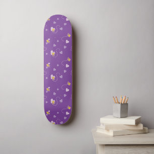 Erdnüsse   Lila Holzherz Skateboard