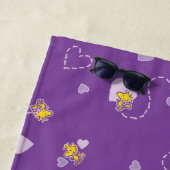 Erdnüsse | Lila Holzherz Strandtuch (Beispiel)