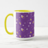 Erdnüsse | Lila Holzherz Tasse (Links)