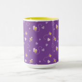 Erdnüsse | Lila Holzherz Tasse (Zentrum)