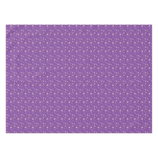 Erdnüsse | Lila Holzherz Tischdecke (Vorderseite (Horizontal))