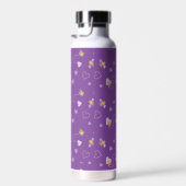 Erdnüsse | Lila Holzherz Trinkflasche (Rechts)