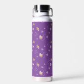 Erdnüsse | Lila Holzherz Trinkflasche (Rückseite)