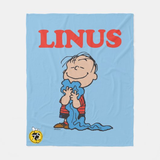 Erdnüsse | Linus Blanket Smile Fleecedecke (Vorderseite)