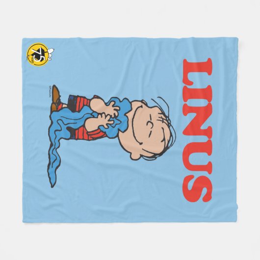 Erdnüsse | Linus Blanket Smile Fleecedecke (Vorderseite (Horizontal))