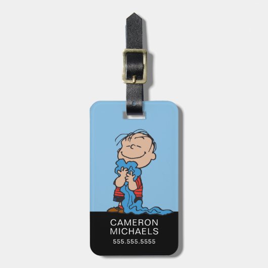 Erdnüsse | Linus Blanket Smile Gepäckanhänger (Vorderseite vertikal)