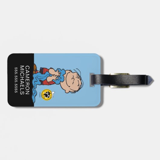 Erdnüsse | Linus Blanket Smile Gepäckanhänger (Rückseite horizontal)