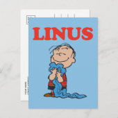 Erdnüsse | Linus Blanket Smile Postkarte (Vorne/Hinten)