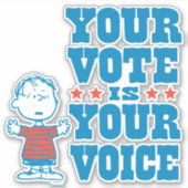 Erdnüsse | Linus - Ihre Wahl ist Ihre Wahl Aufkleber (Vorderseite)