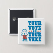 Erdnüsse | Linus - Ihre Wahl ist Ihre Wahl Button (Vorne & Hinten)