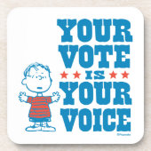 Erdnüsse | Linus - Ihre Wahl ist Ihre Wahl Getränkeuntersetzer (Vorderseite)