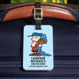 Erdnüsse Linus in seinem Baseballgestänge Gepäckanhänger