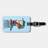 Erdnüsse | Linus in seinem Baseballgestänge Gepäckanhänger (Vorderseite horizontal)