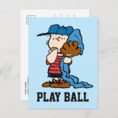 Erdnüsse | Linus in seinem Baseballgestänge Postkarte (Vorne/Hinten)