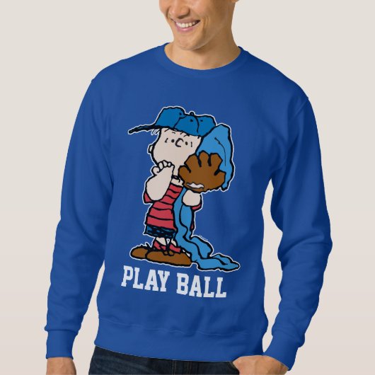 Erdnüsse | Linus in seinem Baseballgestänge Sweatshirt (Vorderseite)