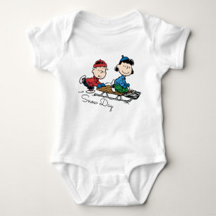 Erdnüsse   Linus & Lucy Sled Riding Baby Strampler