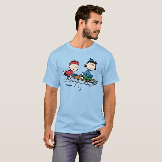 Erdnüsse | Linus & Lucy Sled Riding T-Shirt (Vorne ganz)