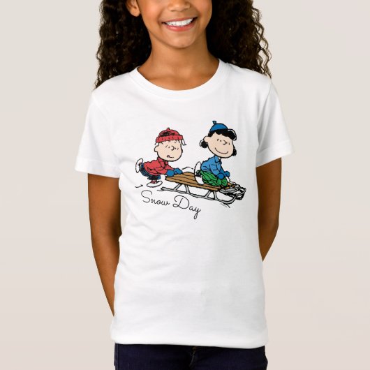 Erdnüsse | Linus & Lucy Sled Riding T-Shirt (Vorderseite)