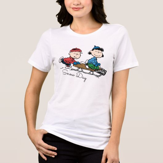Erdnüsse | Linus & Lucy Sled Riding Tri-Blend Shirt (Vorderseite)