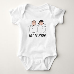 Erdnüsse   Linus & Lucy Snowmen Baby Strampler