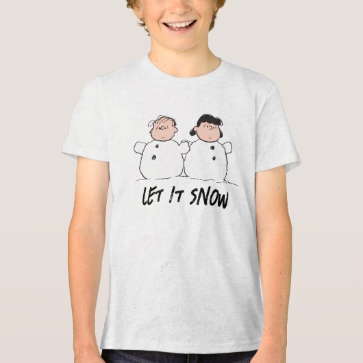 Erdnüsse | Linus & Lucy Snowmen Tri-Blend Shirt (Vorderseite)