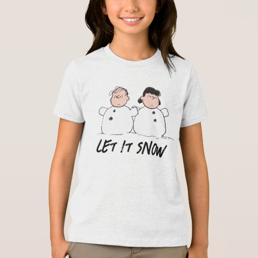 Erdnüsse | Linus & Lucy Snowmen Tri-Blend Shirt (Vorderseite)